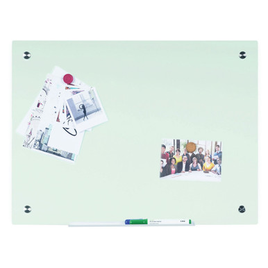 OfficeSource ViZual Collection Magnetic Glass Dry-Erase Board – 36” x 48”