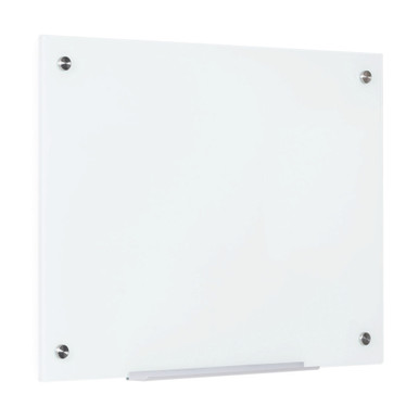 OfficeSource ViZual Collection Magnetic Glass Dry-Erase Board – 36” x 48”